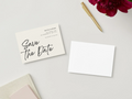 Save the Date invitation displayed on a desktop