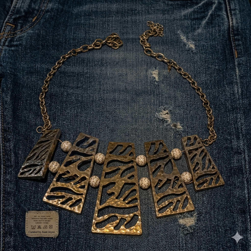 Gilded Grid Necklace