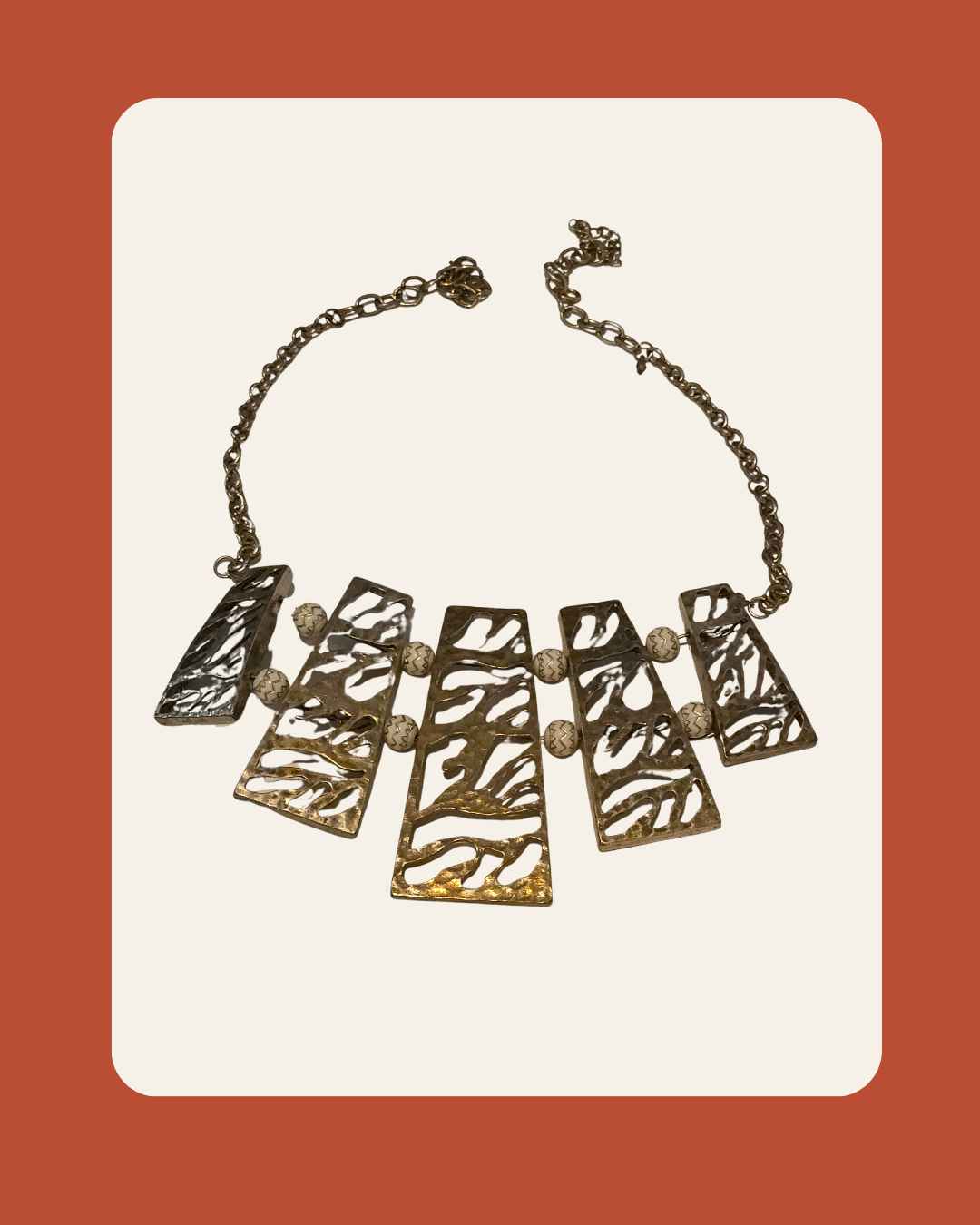 Gilded Grid Necklace